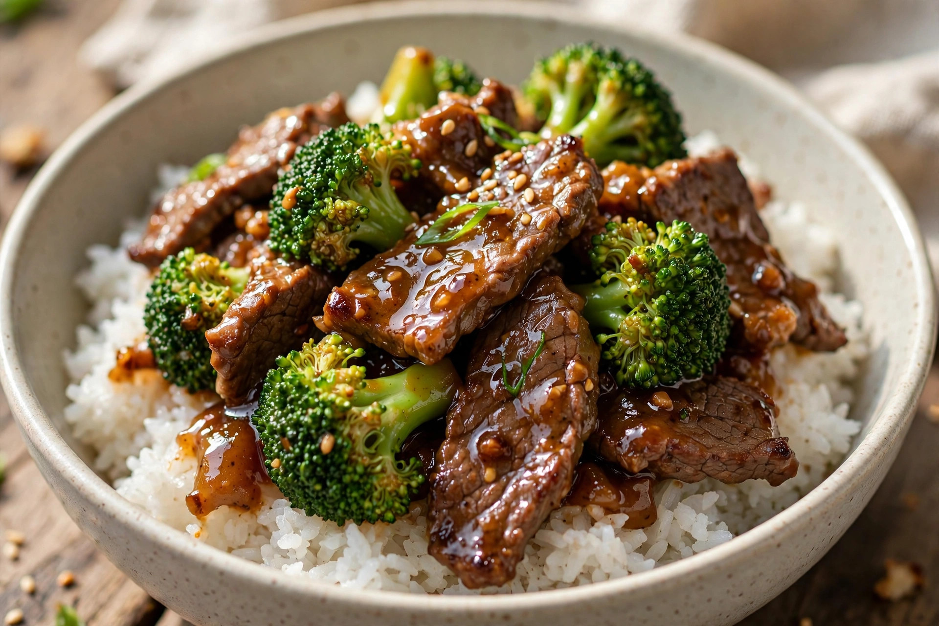Bœuf et brocoli sautés