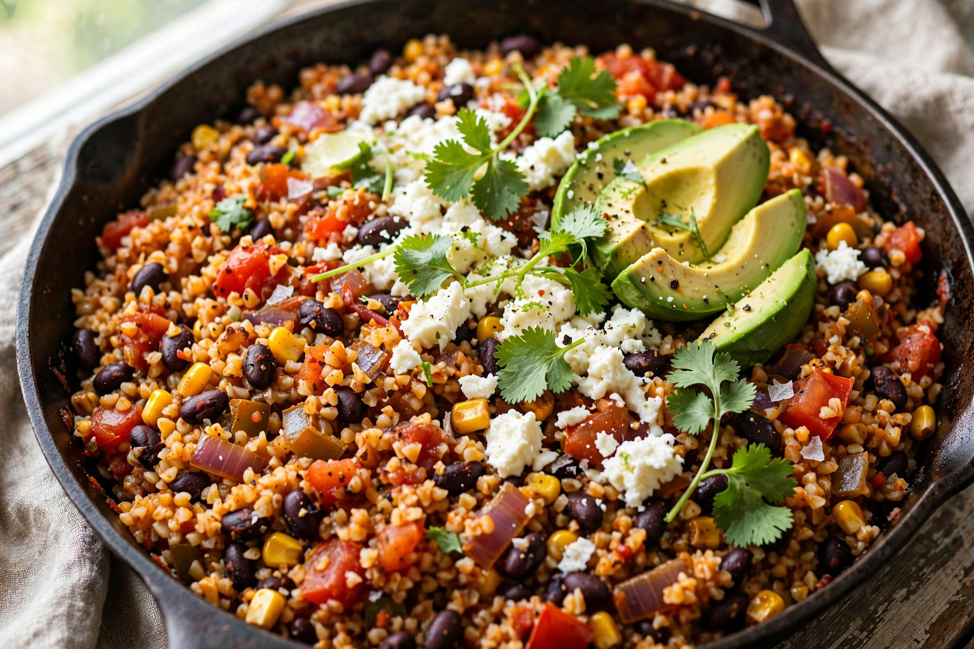 Boulgour tex-mex tout-en-un