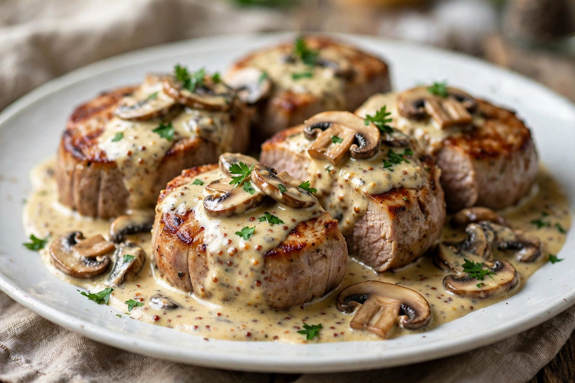 Filet de porc à la dijonnaise