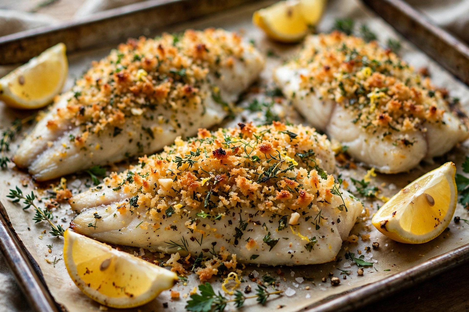 Filets de poisson au four