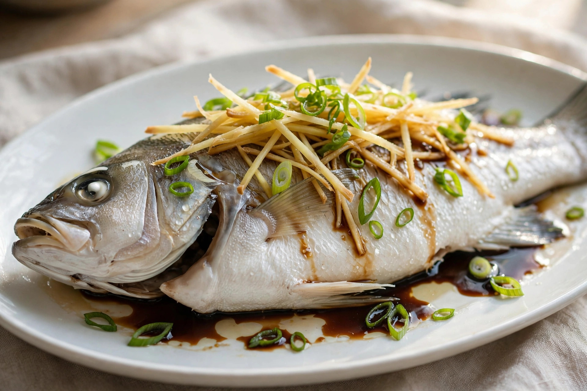Poisson vapeur au gingembre