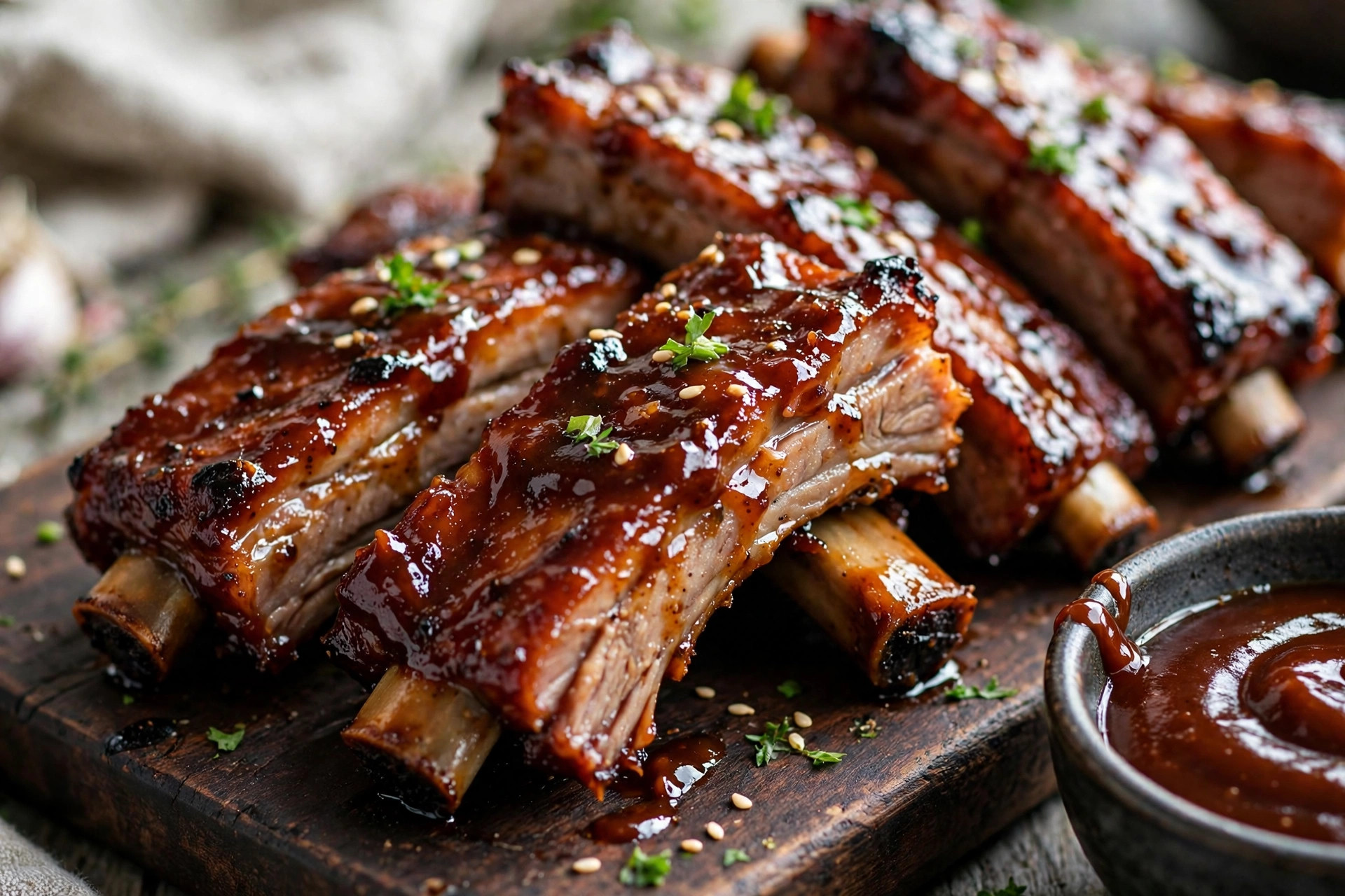 Côtes levées de porc sauce BBQ