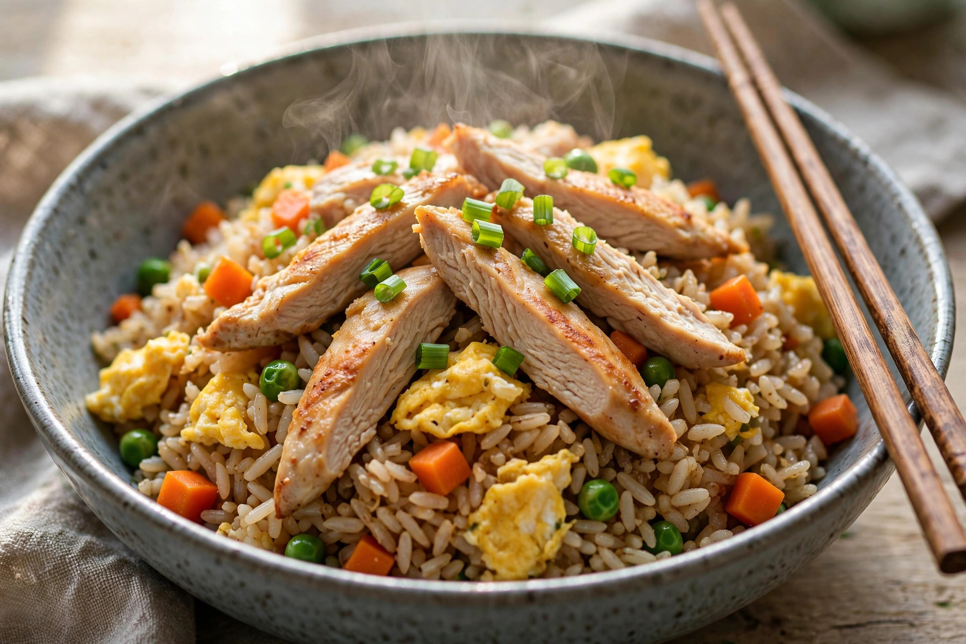 Riz frit au poulet