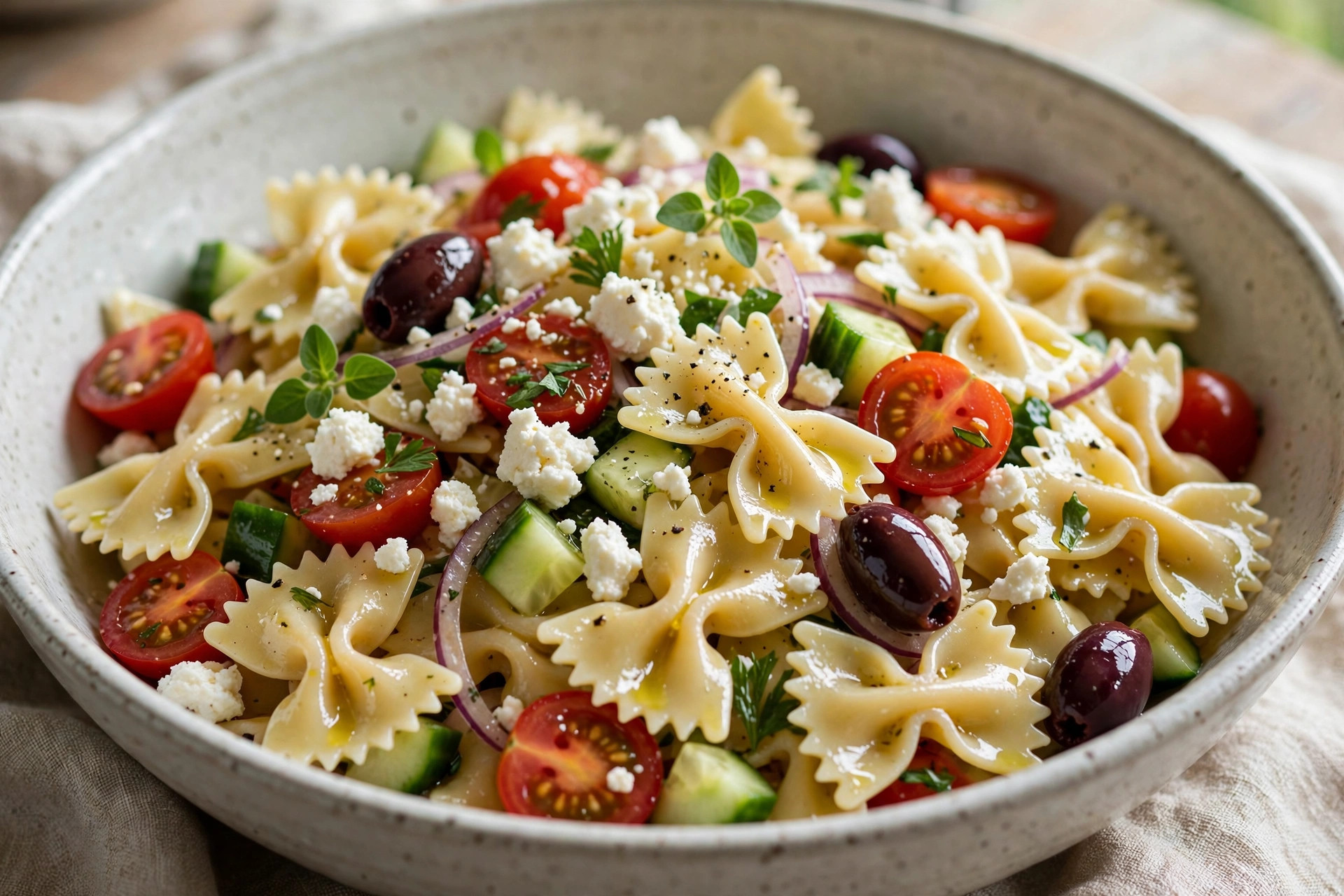 Salade de pâtes à la grecque