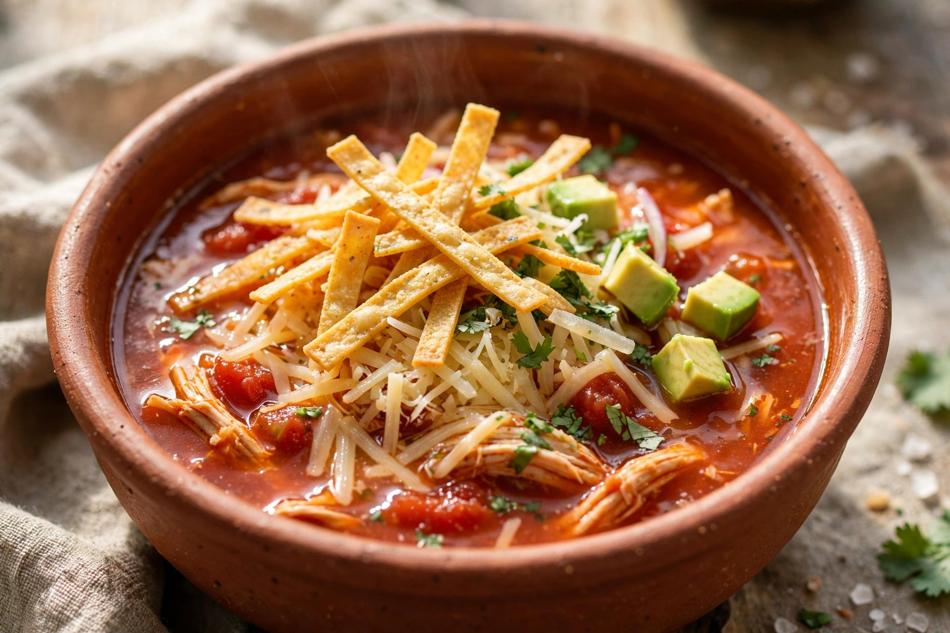Soupe tortilla au poulet